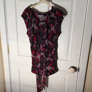 Classiques Entier Blouse (Nordstrom brand) Red and Black Floral